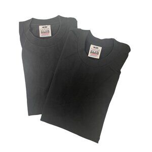 Pro Club Bundle of 2 Heavyweight Black T-Shirts 100% Cotton Made In USA